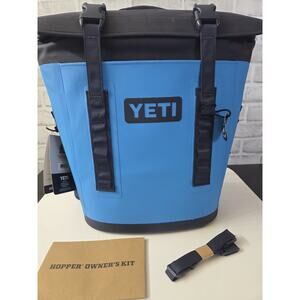 New YETI Hopper M12 Soft Backpack Cooler Big Wave Blue Model HOPPBPM12